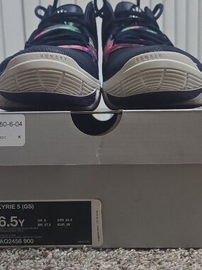 Nike Kids Kyrie 5 Navy with Multicolor Accents